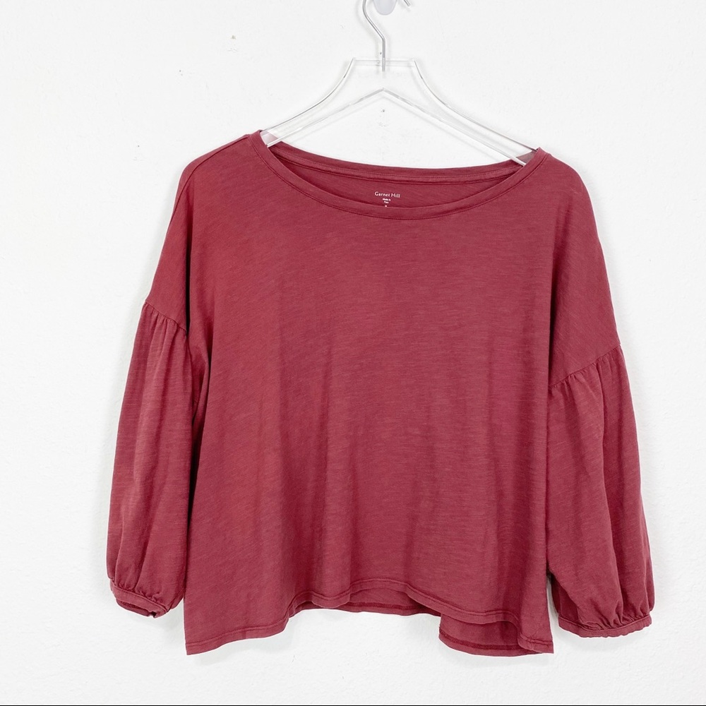 3/$15. Garnet Hill 3/4 Puff Sleeves Tee